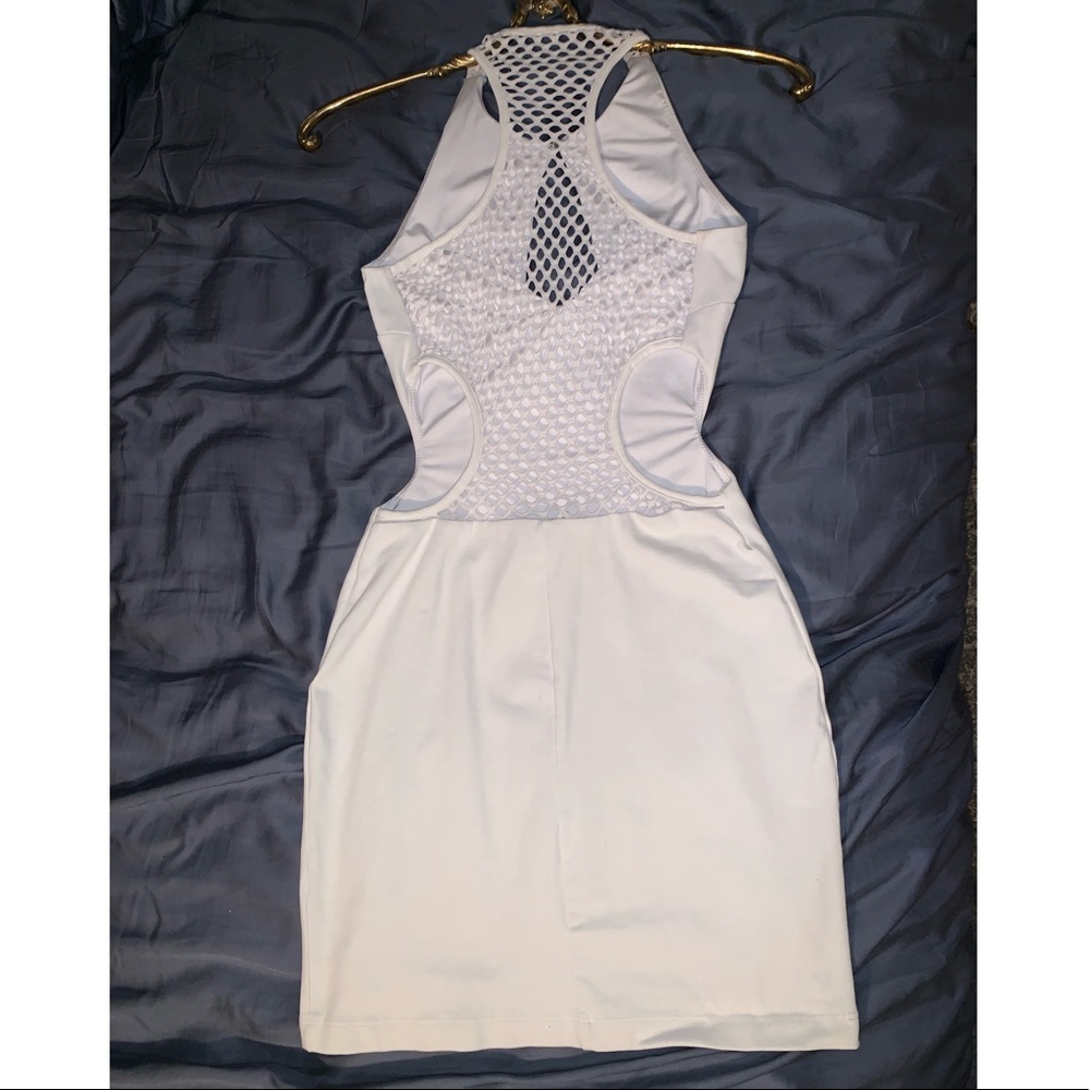 XS White Bebe Mini Dress
